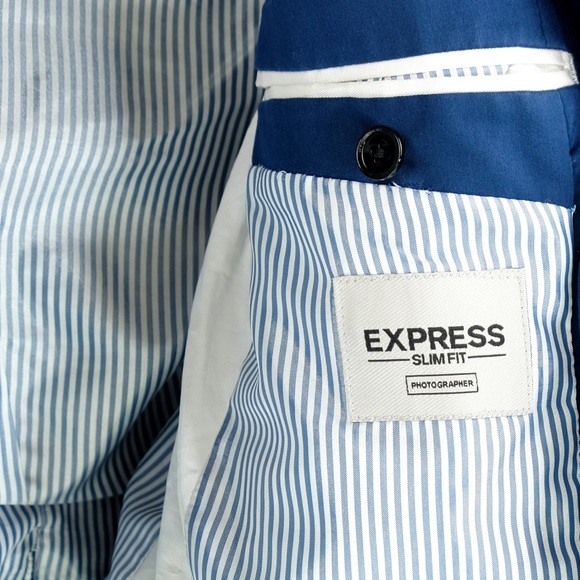 Express Slim Photographer Cotton Sateen Blazer - Picture 6 of 6